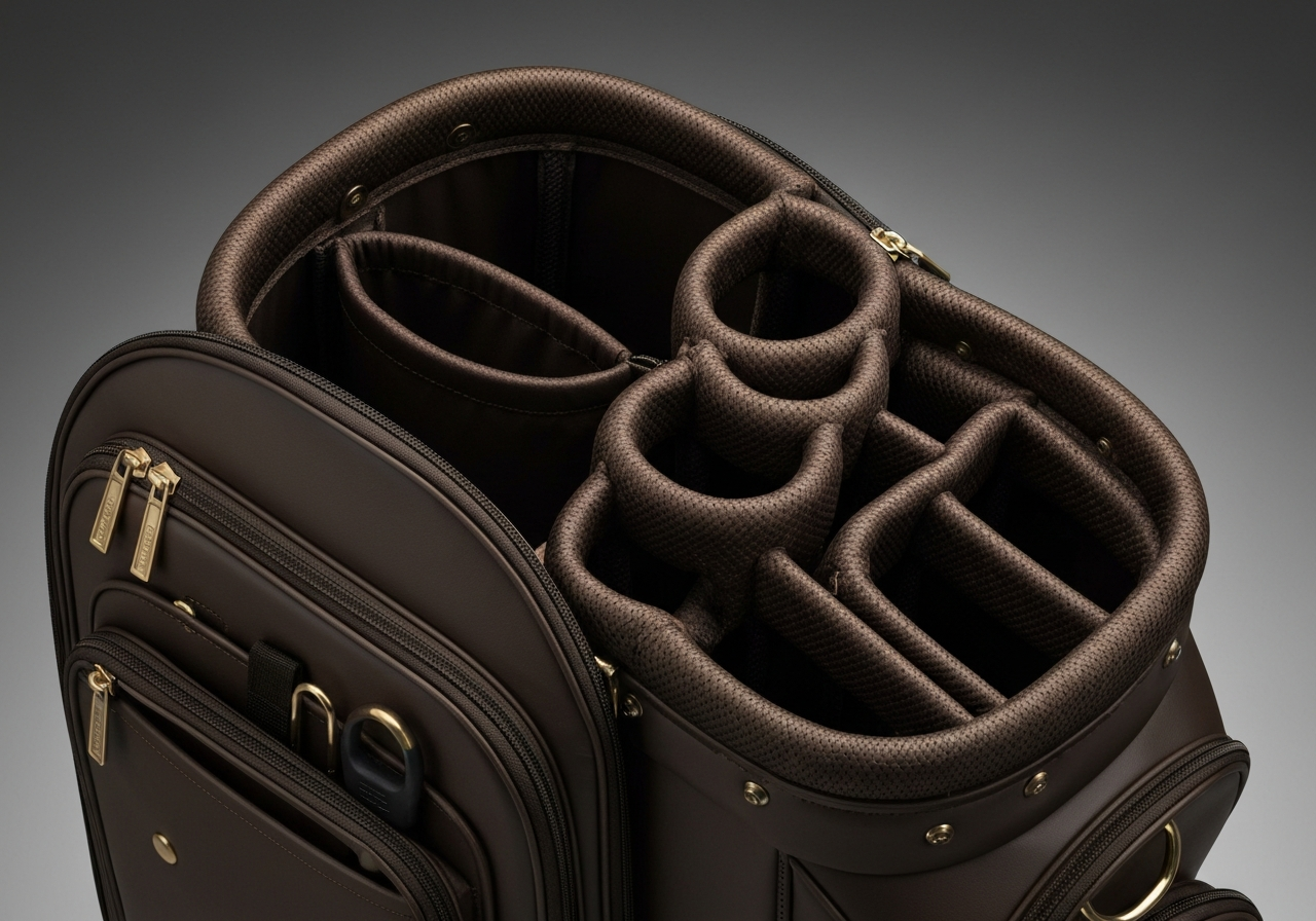 Inside view of Founders Club Premium Cart Bag pockets