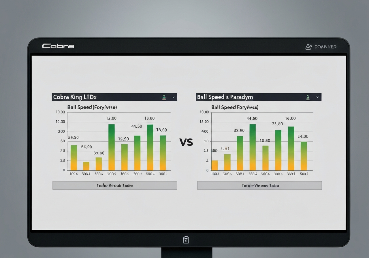 Launch monitor comparison chart Cobra vs Callaway driver performance