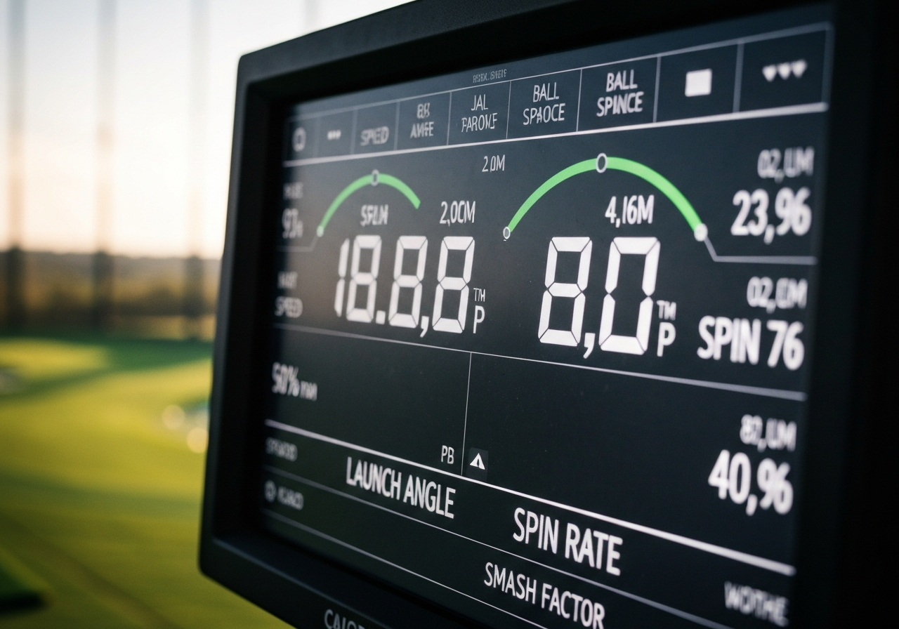 Launch monitor readout for TaylorMade M1 driver test