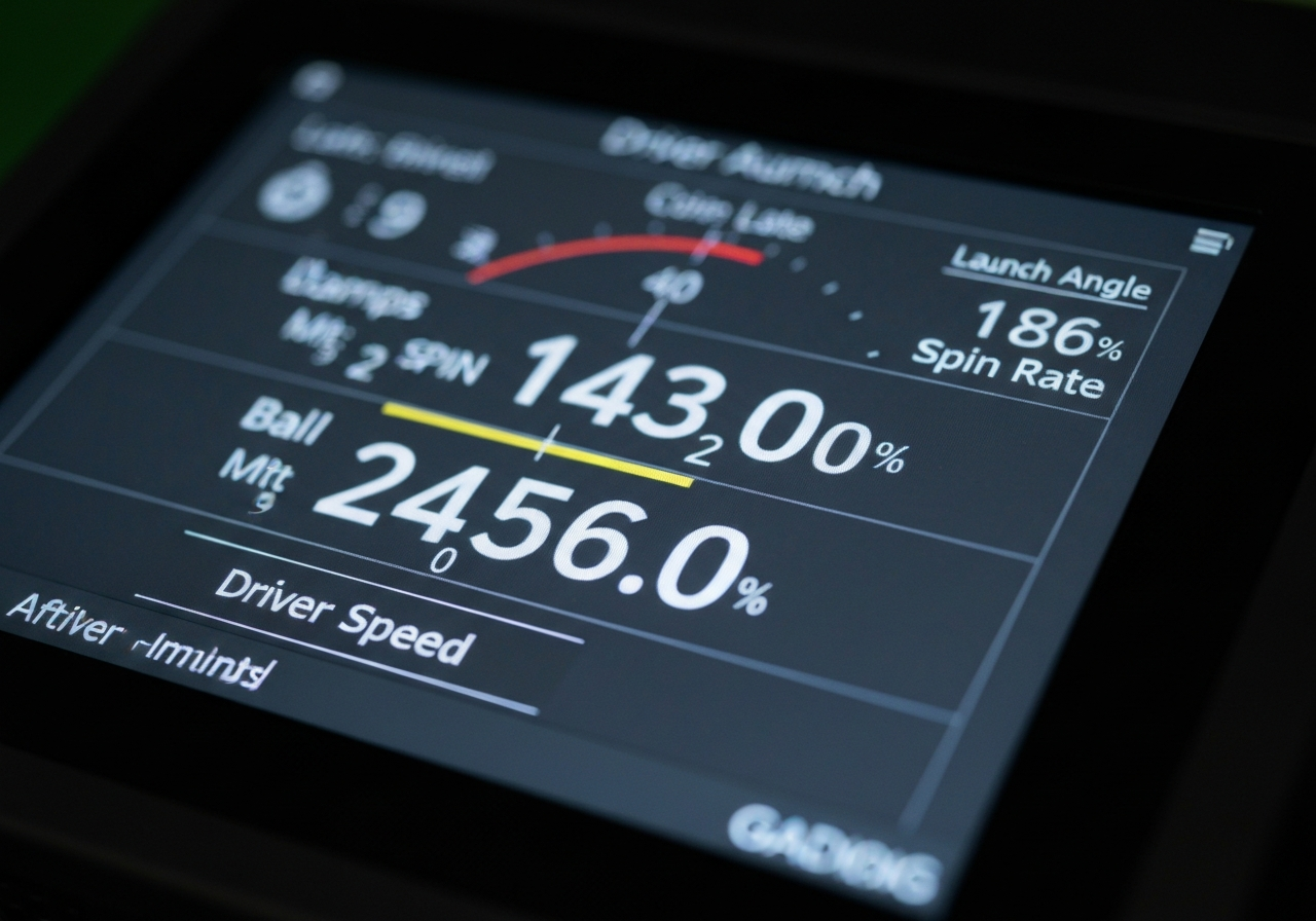 Launch monitor readout for Taylormade M4 driver test