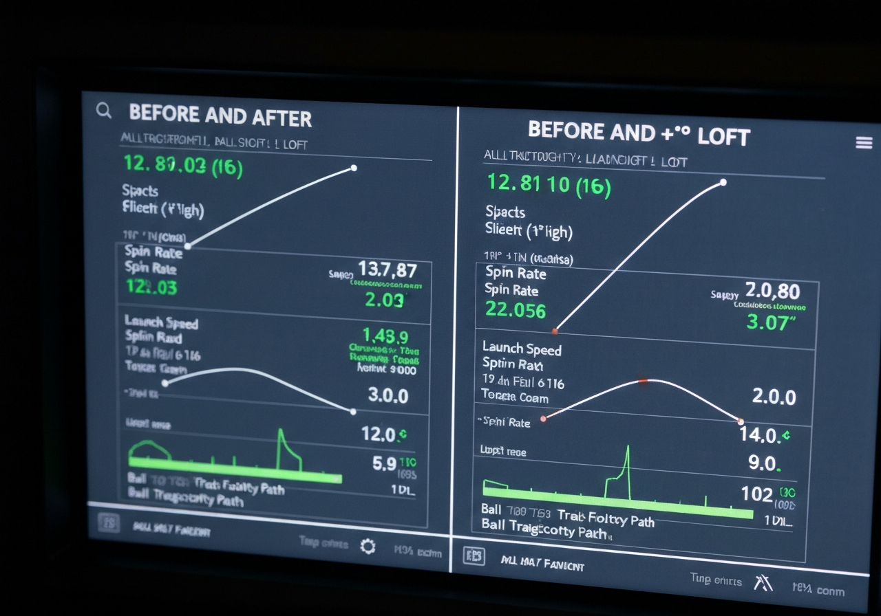 How to Adjust Callaway Optifit Hosel: Step-by-Step Guide (2026) 2 Launch monitor displaying spin and launch angle changes