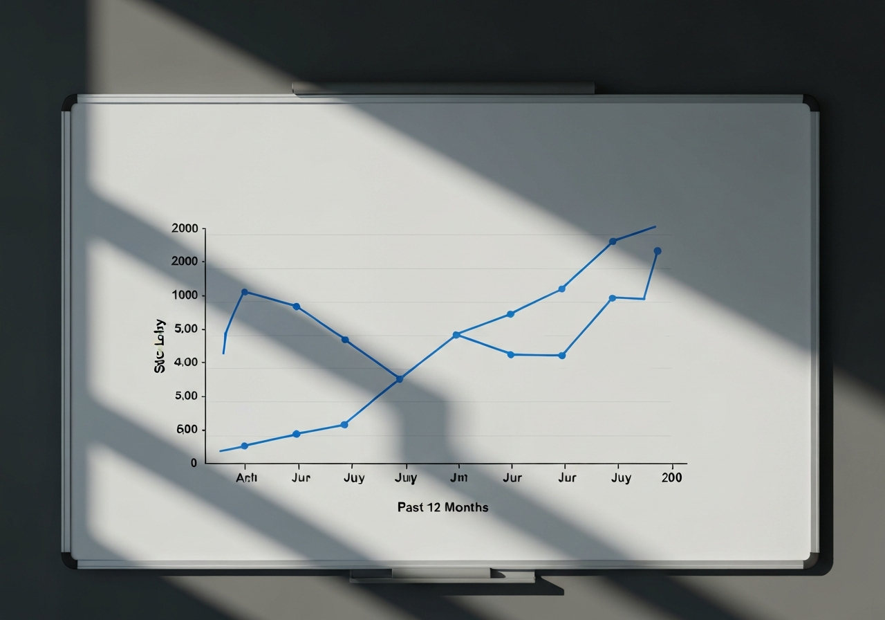 Monthly stock level chart for Callaway golf balls at Costco stores nationwide