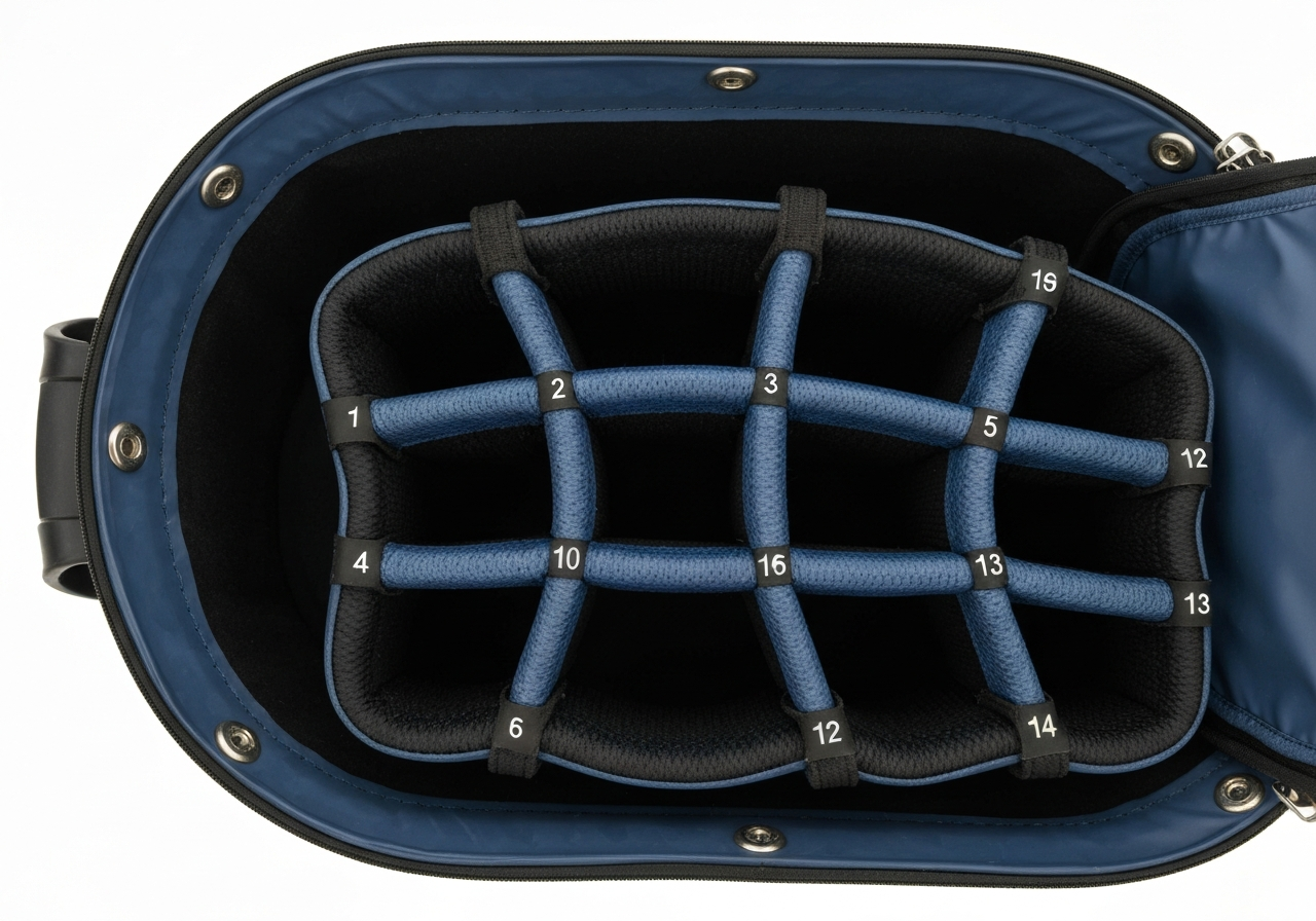 Stepâbyâstep golf cart bag loading diagram