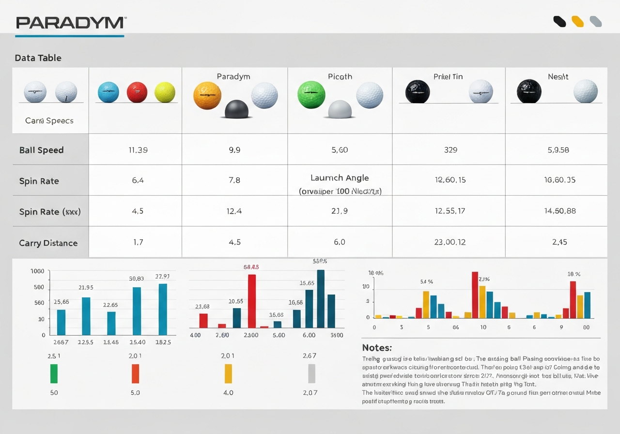Performance comparison table: Callaway Paradym driver metrics