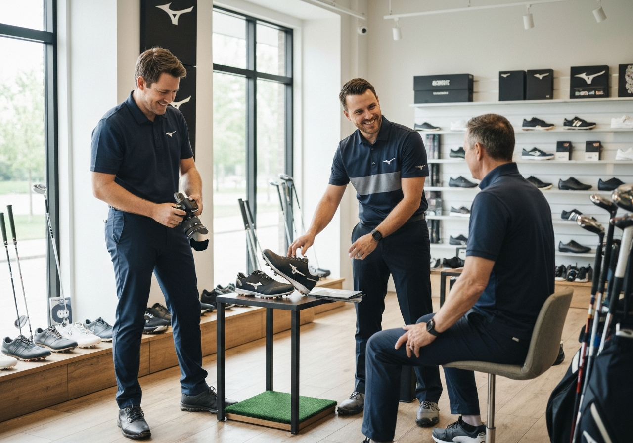 Specialty golf shop offering Mizuno ball fitting and custom stamping