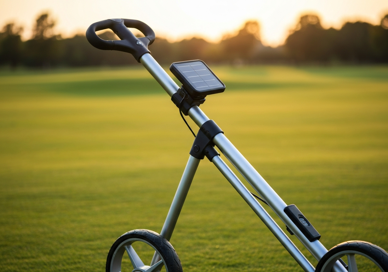 Eco friendly golf trolley with recycled materials and solar assist 2026