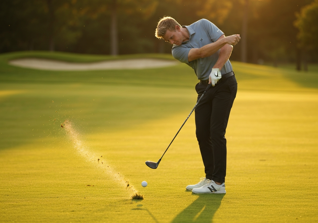 Golfer using Callaway AI Smoke Irons on course