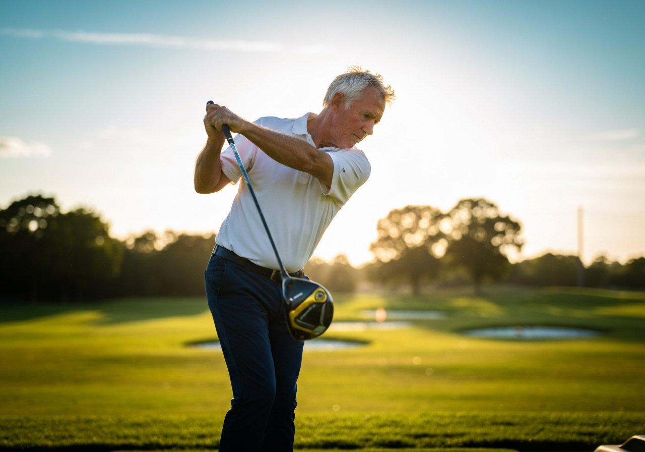 Golfer testing TaylorMade 2026 driver