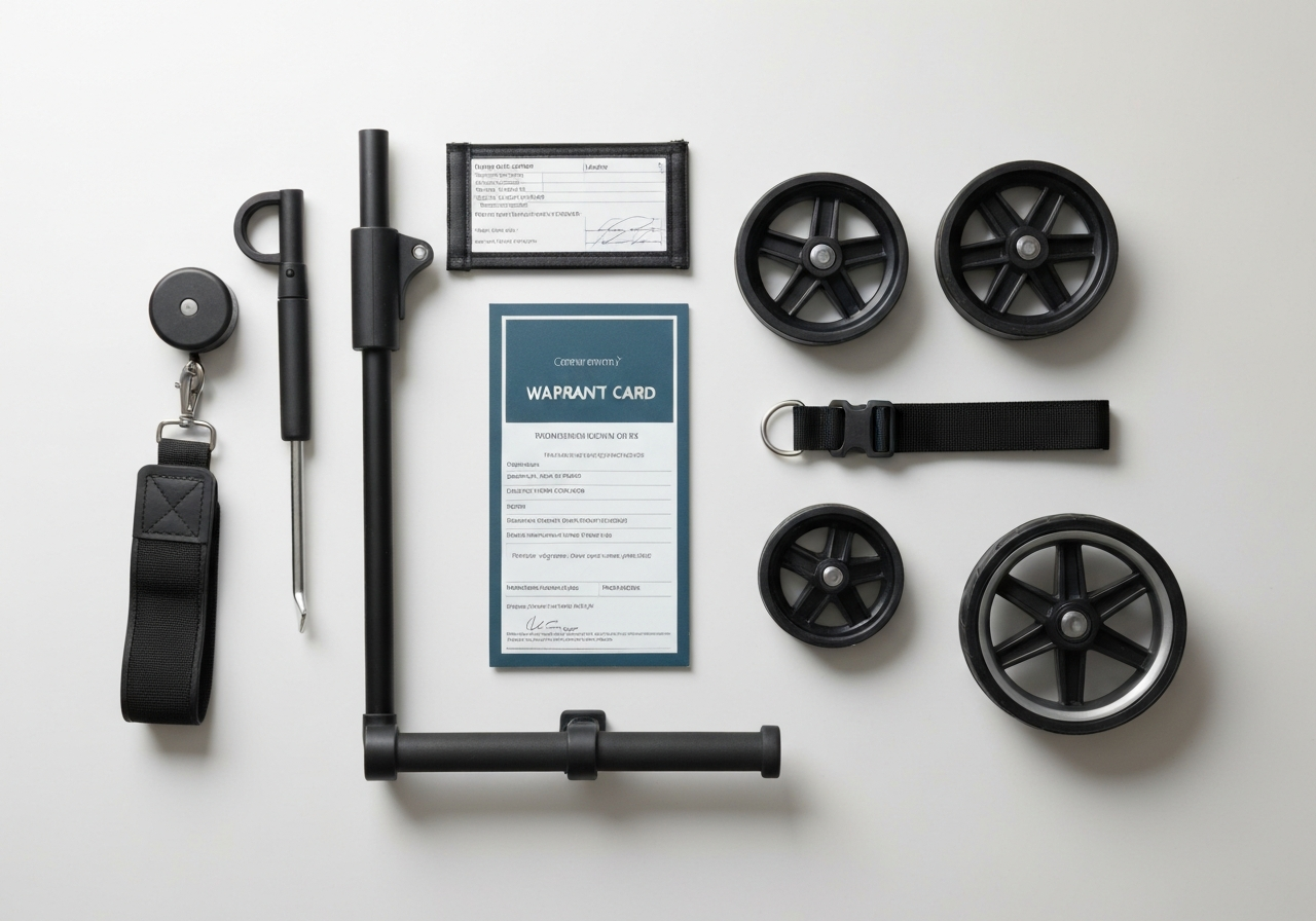 Gokart Golf Trolley warranty documentation and accessories