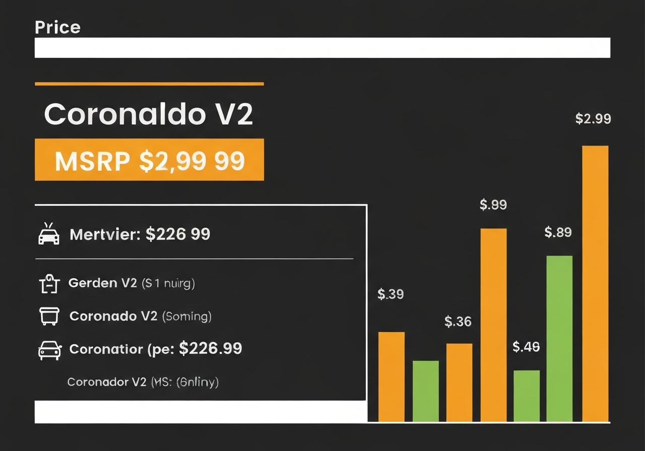 Callaway Coronado V2 price comparison graphic