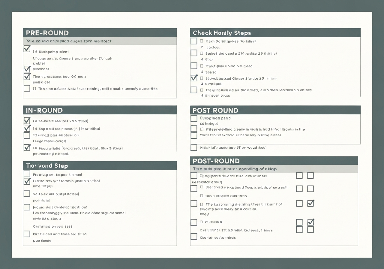 Quickâstart organization checklist for a TaylorMade 14 slot golf bag