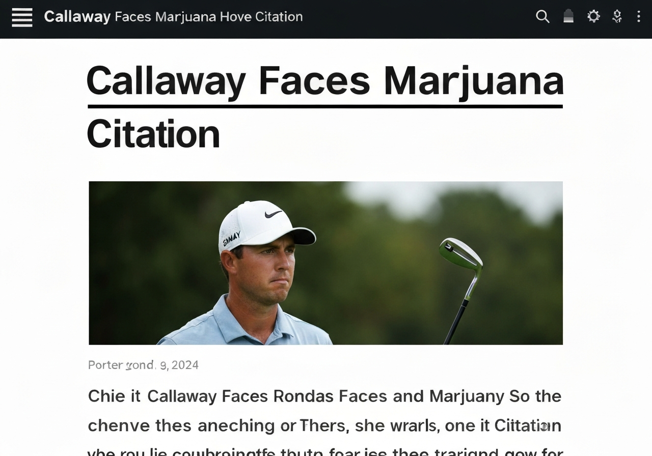 News headline: Antonio Callaway cited for marijuana possession