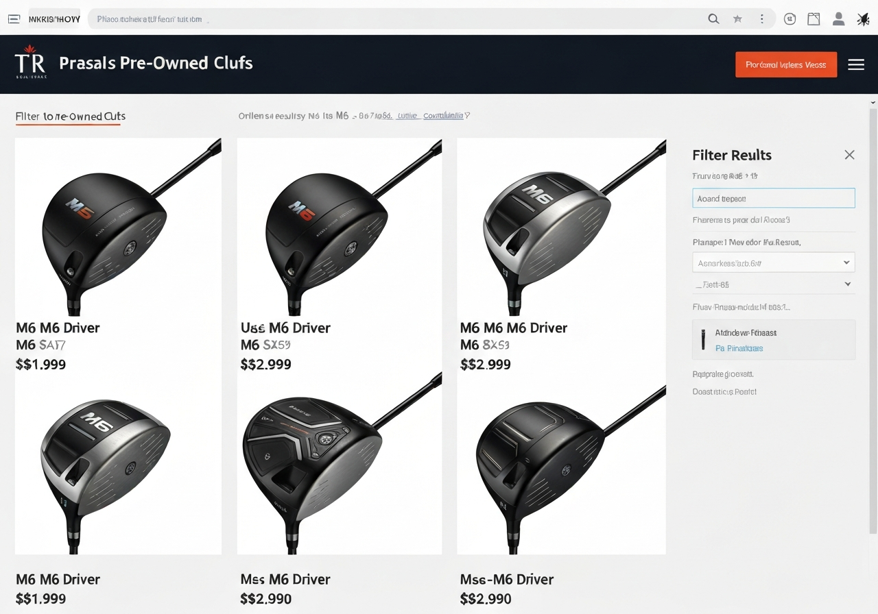 Used TaylorMade M6 driver prices on online marketplace 2026