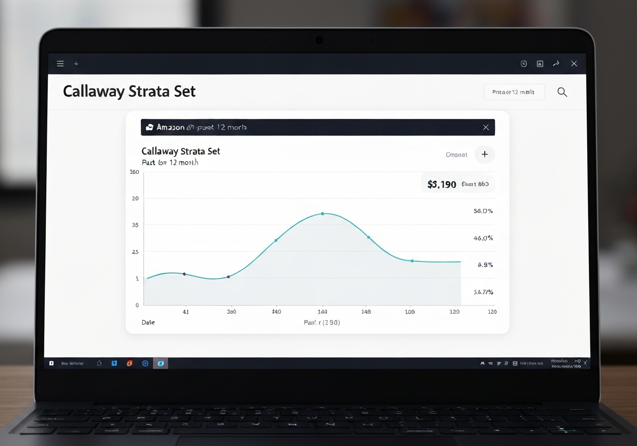 Price history graph for Callaway Strata set on Amazon