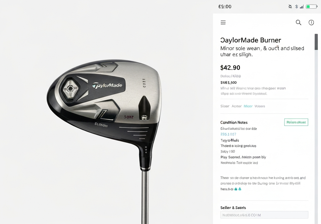Used Burner driver listing on GlobalGolf