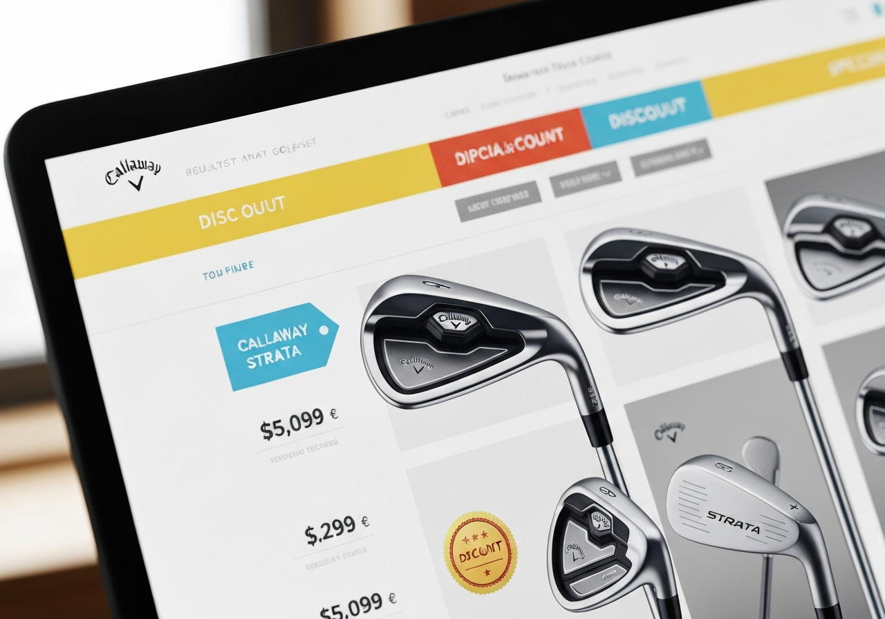 Online retailer displaying Callaway Strata pricing