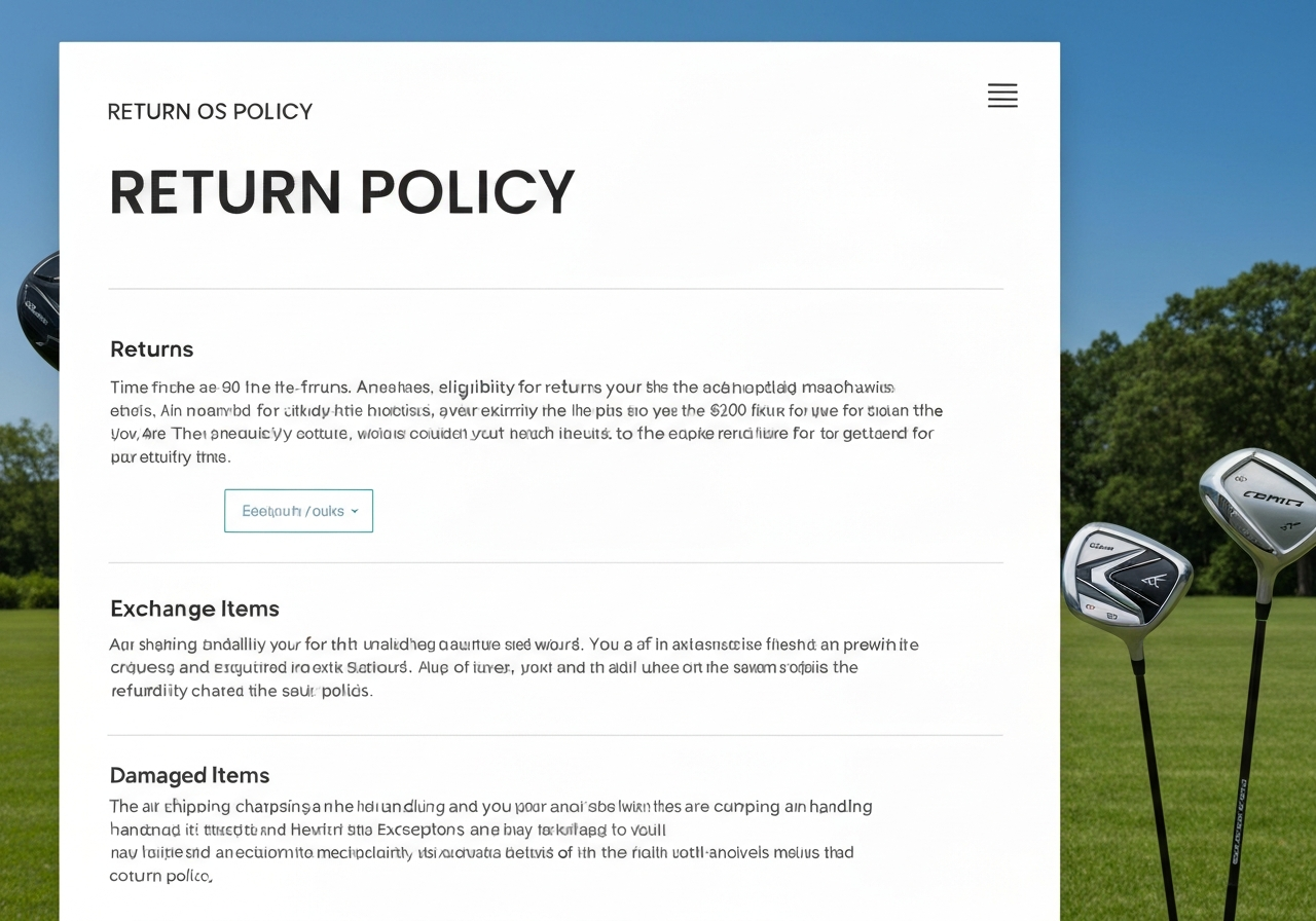 Return policy details for used golf trolleys