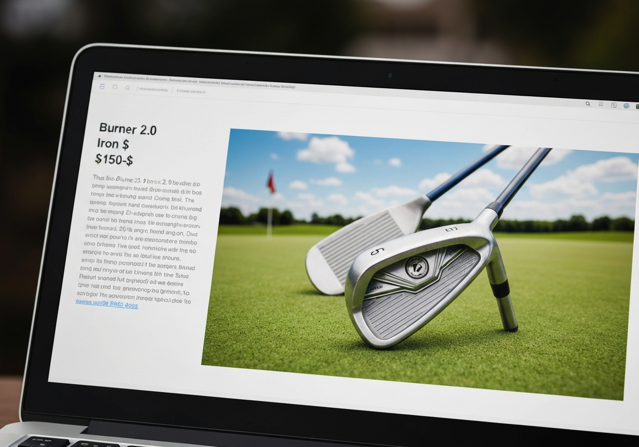 Used TaylorMade Burner 2.0 iron set price example
