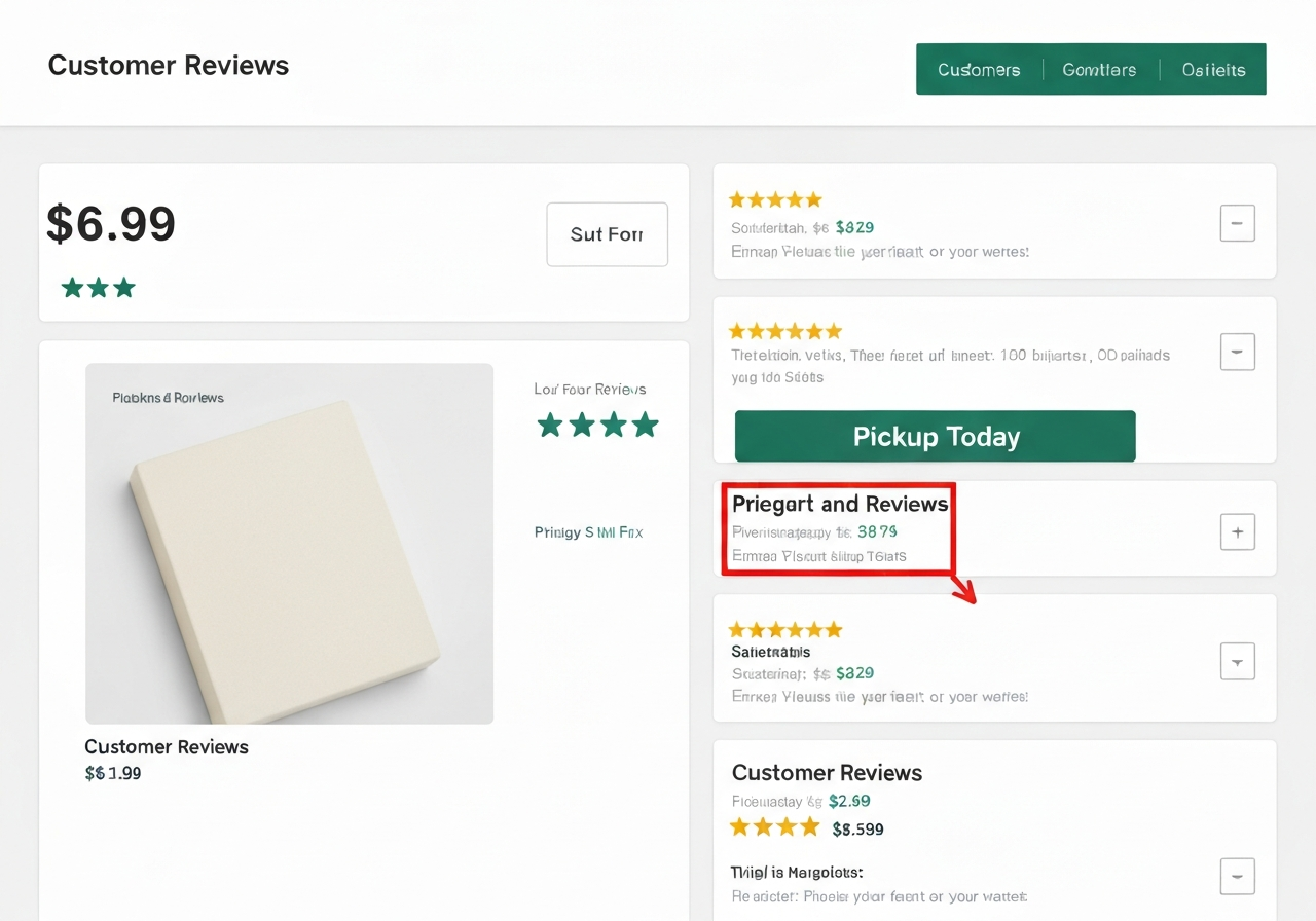 Online retail page for a duffle bag cart with price, reviews, and inâstore pickup option