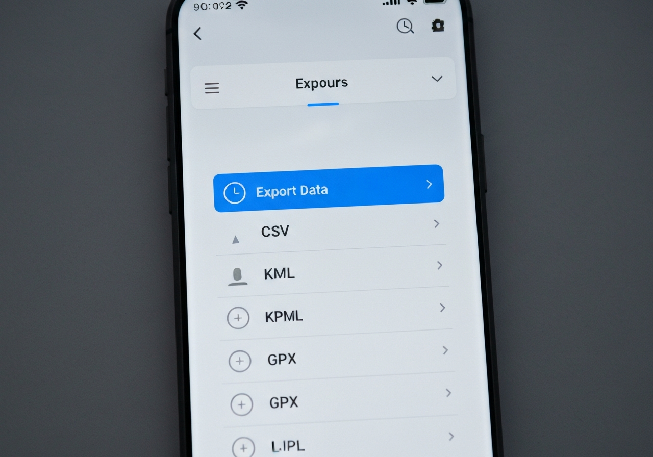 Callaway GPSY app showing Export Data and Sync to Cloud options