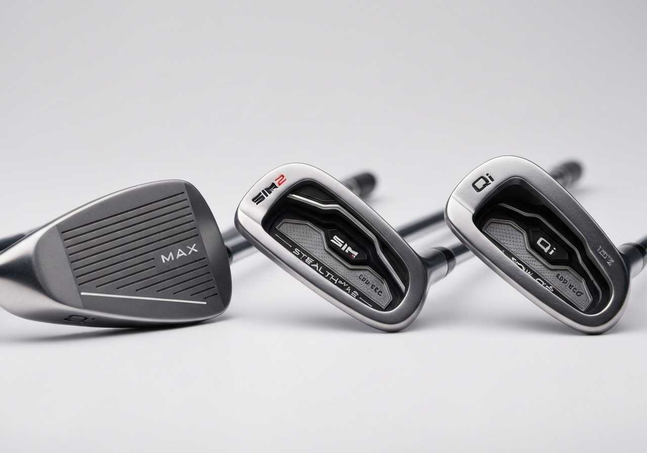 TaylorMade iron sole designs showing wide sole and low center of gravity