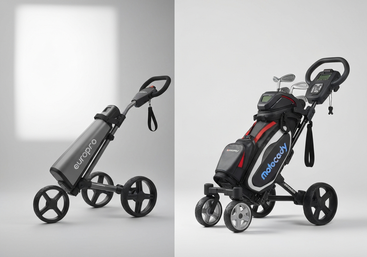 Europro vs Motocaddy performance comparison chart
