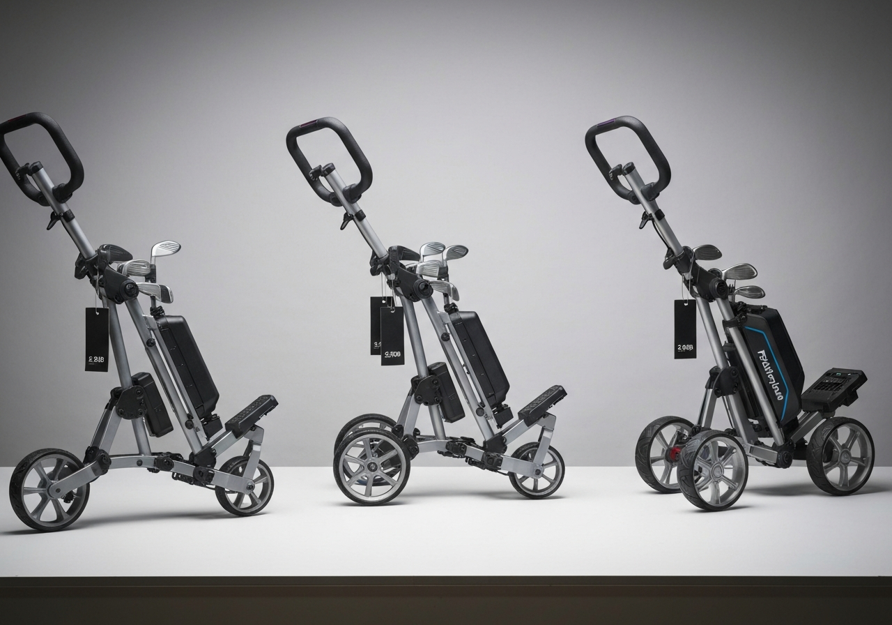 Comparison chart of best lithium electric golf trolleys 2026