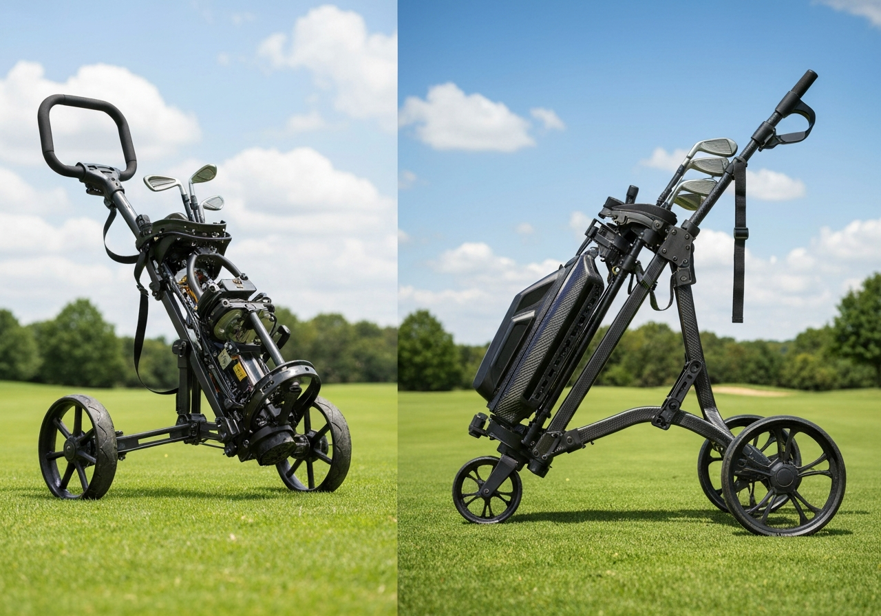 Steel vs carbon fiber golf trolley weight comparison