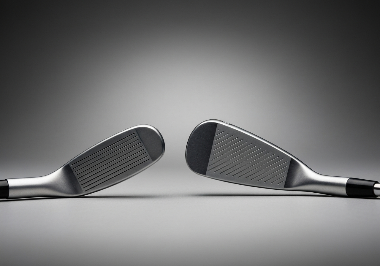 Comparison of Callaway Paradym iron vs traditional blade iron head shape