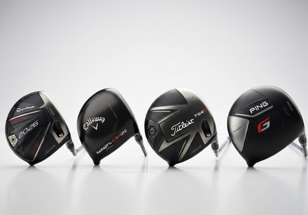 Performance comparison chart: TaylorMade 2026 driver vs Callaway, Titleist, Ping drivers