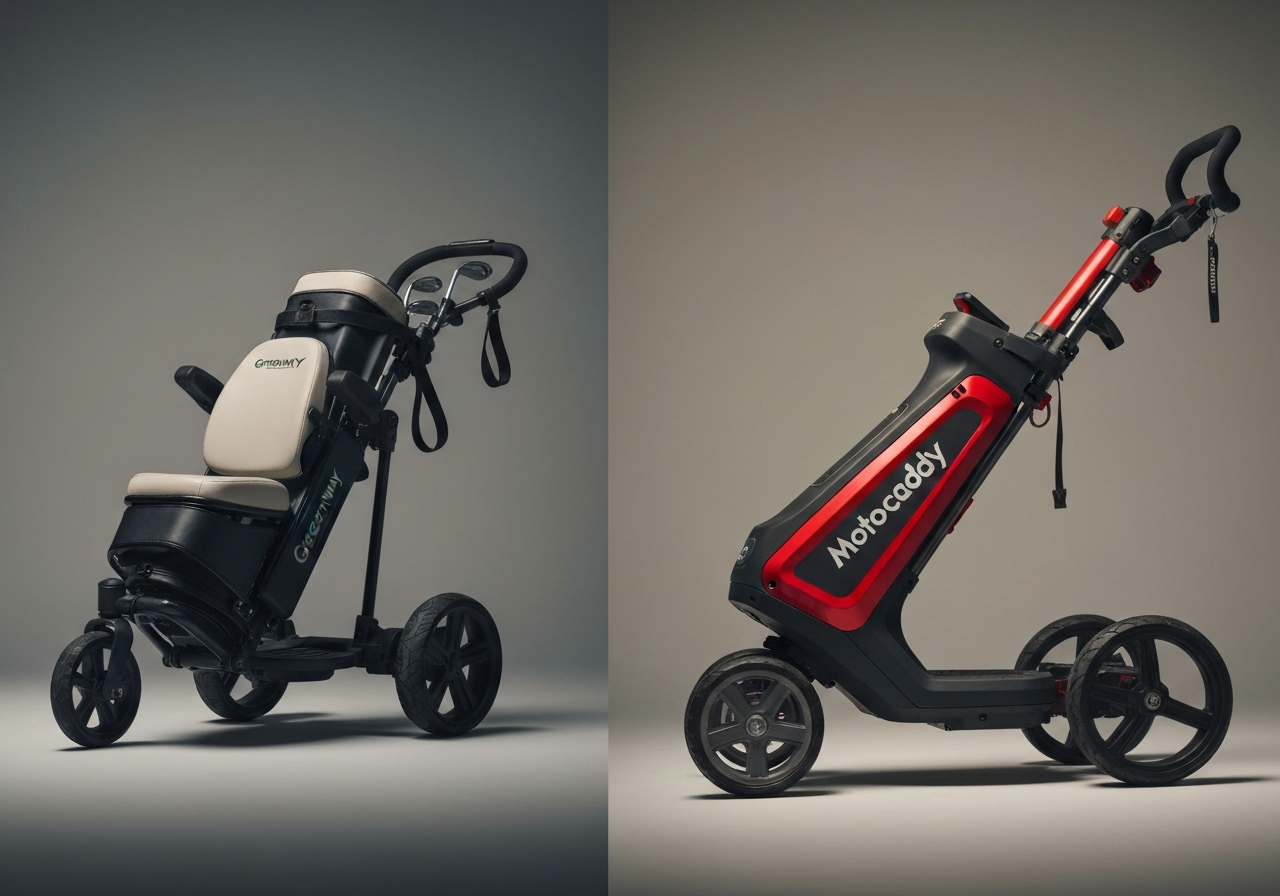 Greenway vs Motocaddy trolley comparison