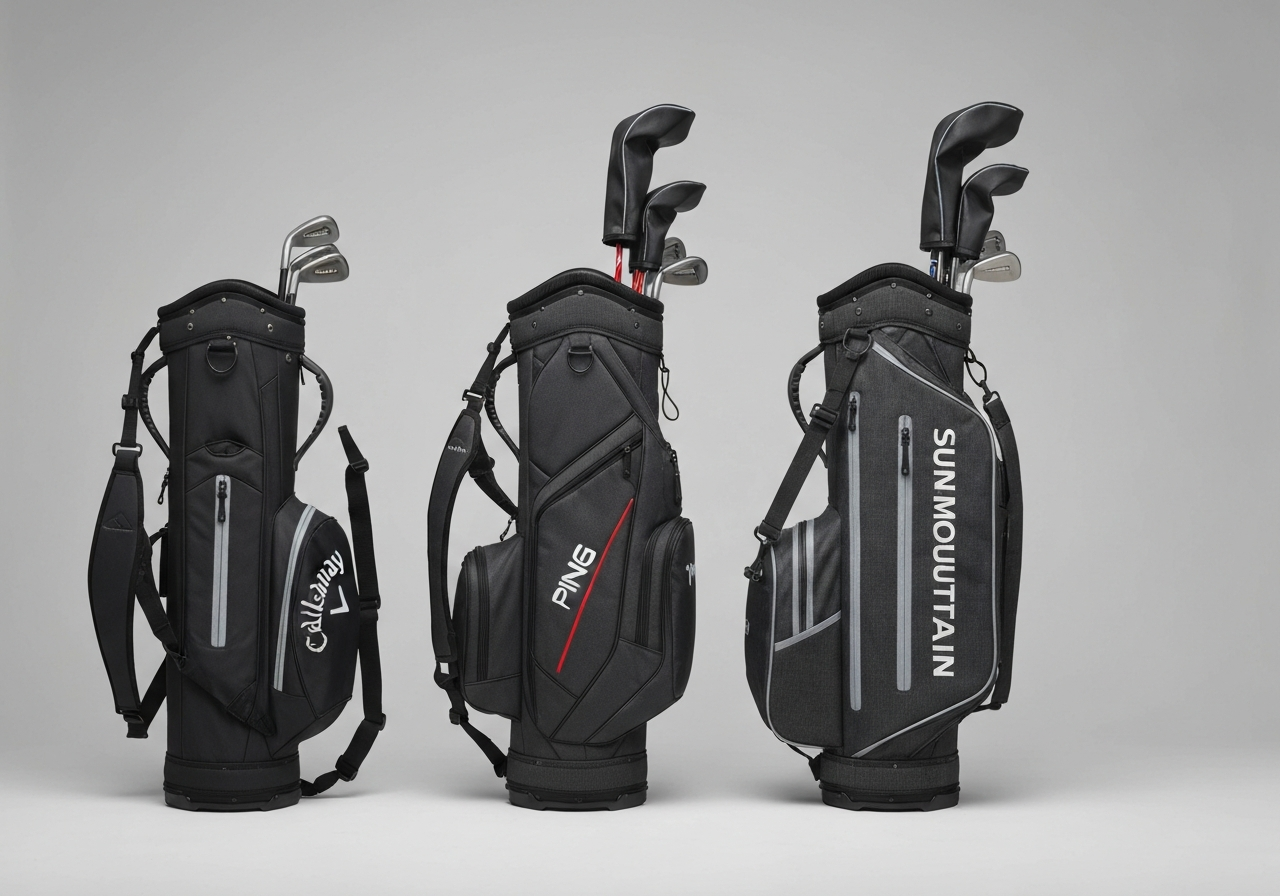 Comparison of Callaway Fairway C, Ping Hoofer, and Sun Mountain Câ130 stand bags