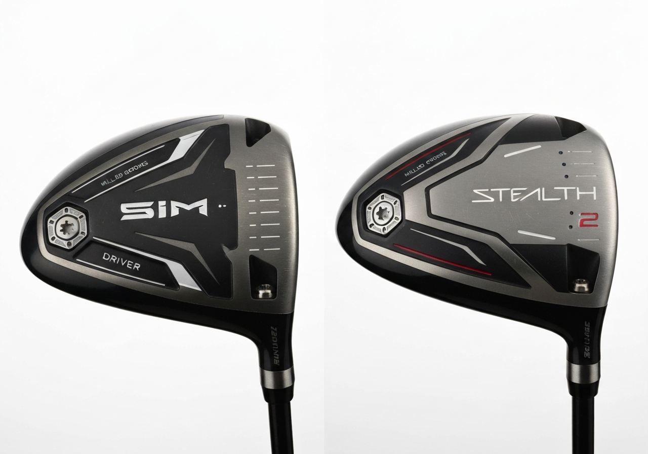 Is the TaylorMade SIM Driver Forgiving? Our 2026 Test Results & Buying Guide 2 Comparison of SIM Driver and Stealth 2 clubfaces