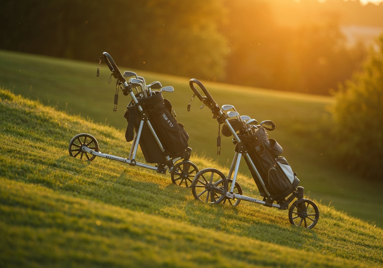 Electric golf trolleys performance comparison on uphill terrain