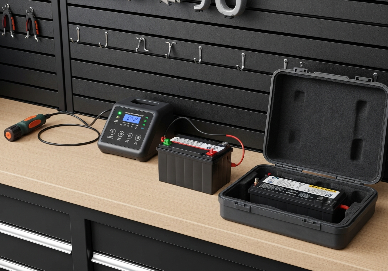 Electric golf trolley battery maintenance steps