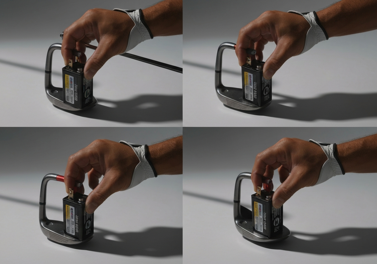 Step by step installation of a golf trolley battery