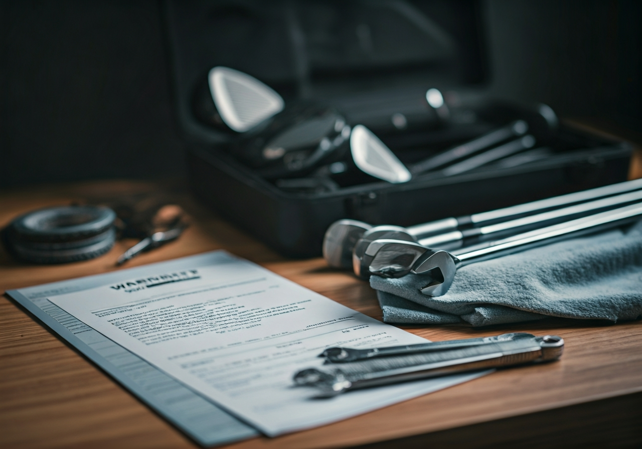 Beegon Elektro warranty card and maintenance tools