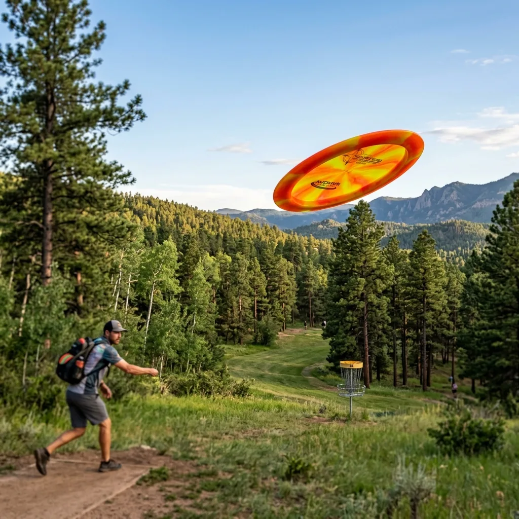Graphic explaining disc golf flight numbers including speed, glide, turn, and fade (AI Generated Image)