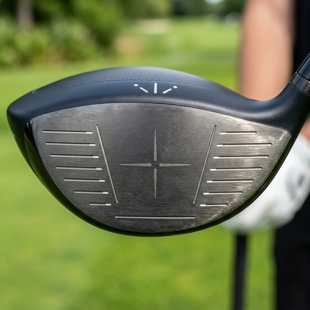 Best Golf Driver For High Handicappers 2 A golfer holding a high MOI driver for slice correction - detail (AI Generated Image)