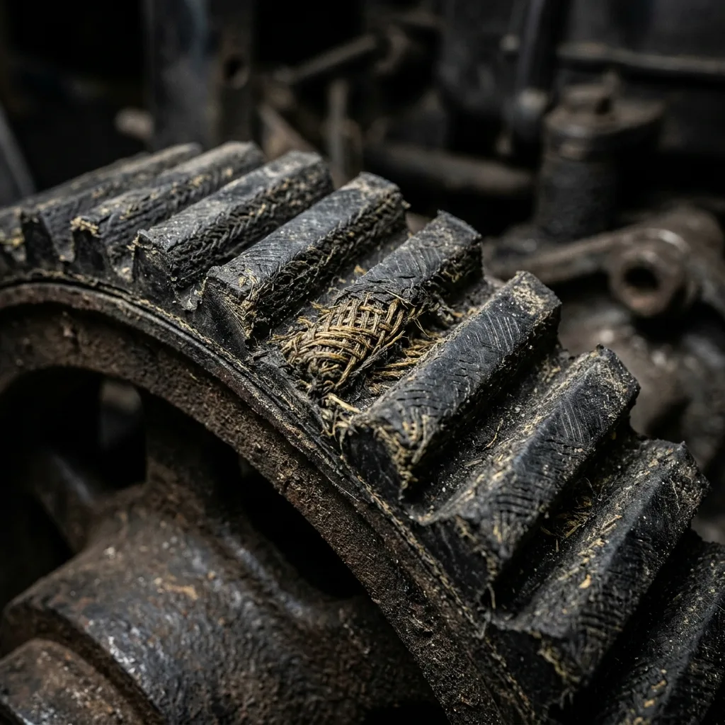 Detail of the primary and secondary clutch on the EZ GO TXT trolley