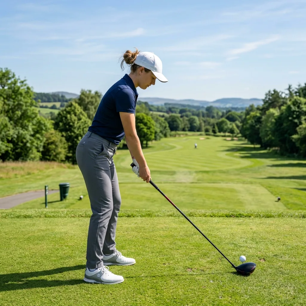 Correct ball position and tee height for a golf driver