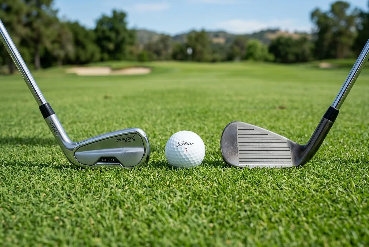 Golf Irons For Mid Handicap Players 1 Comparison of the golf club head category players distance and game improvement (AI Generated Image)