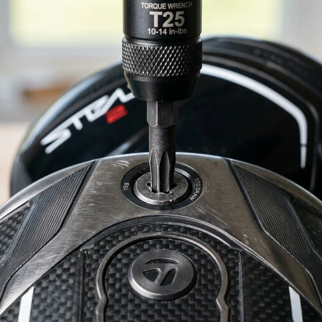 Universal T25 Torx head on a golf torque wrench - detail