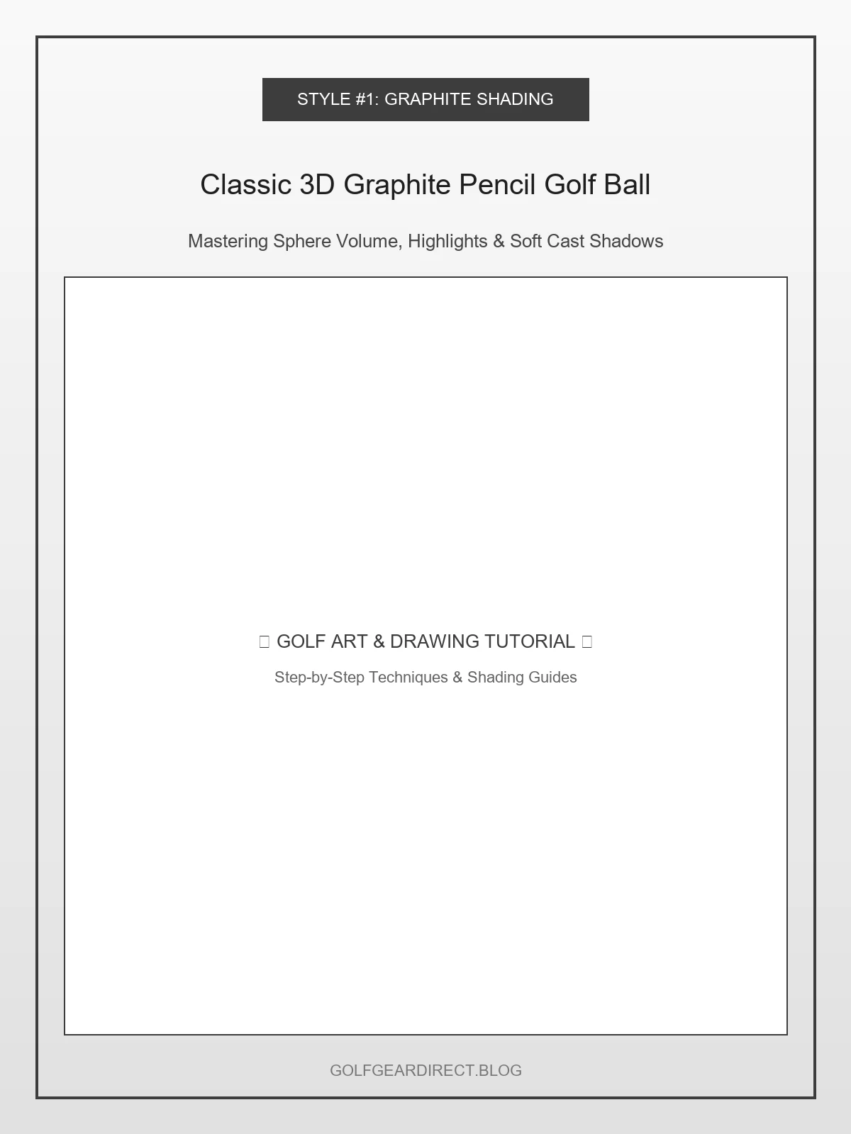 1. Classic 3D Graphite Pencil Golf Ball - golf ball drawing (AI Generated Image)