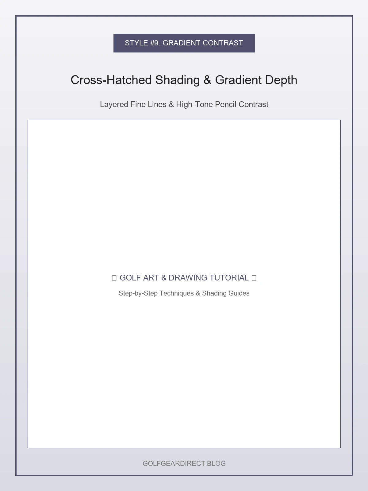 Cross-Hatched Shading & Gradient Depth Drawing - golf ball drawing (AI Generated Image)