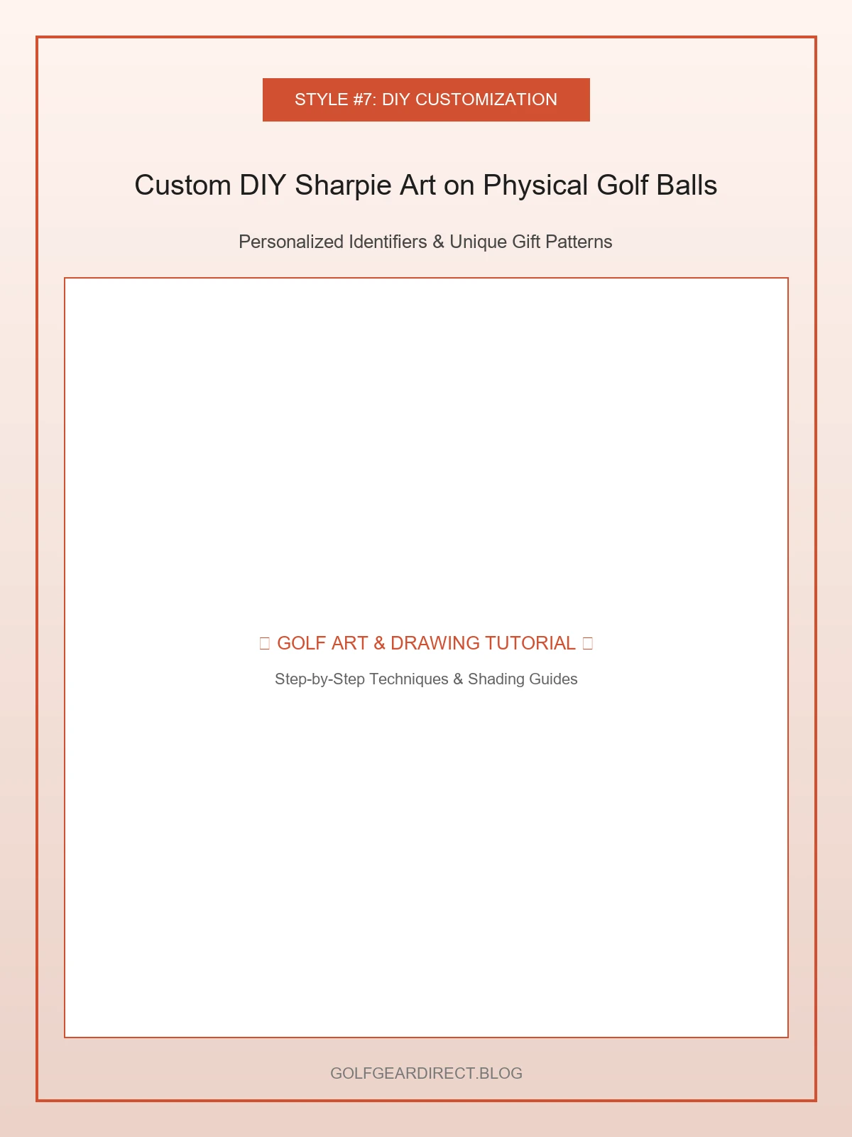 Custom DIY Sharpie Art on a Physical Golf Ball - golf ball drawing (AI Generated Image)