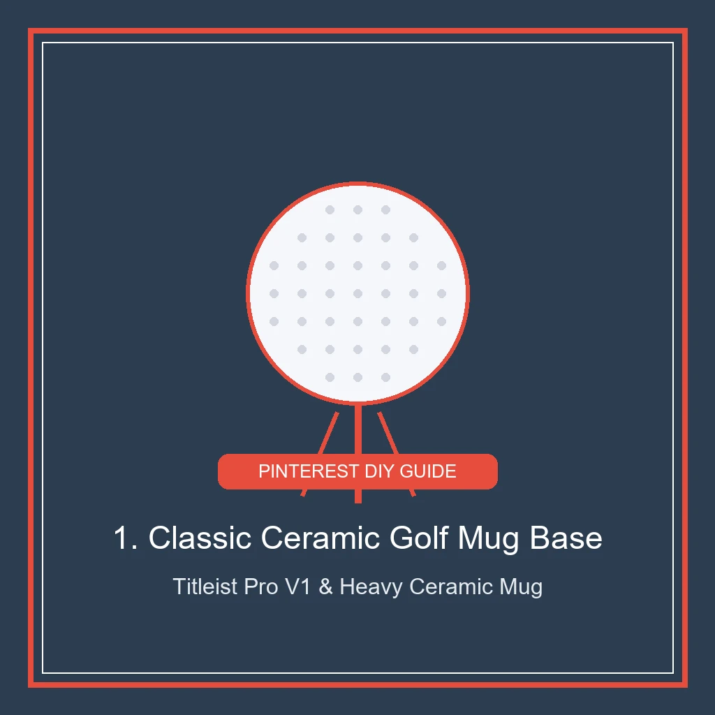 Classic Ceramic Golf Mug Base with Titleist Pro V1 Balls for golf ball bouquet (AI Generated Image)
