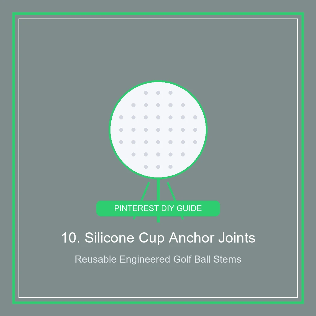 Silicone Cup Anchor Joints for Reusable Golf Ball Stems for golf ball bouquet (AI Generated Image)