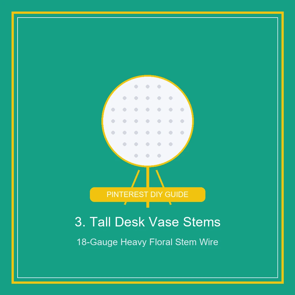 Tall Desk Vase Stems Using 18-Gauge Floral Wire for golf ball bouquet (AI Generated Image)