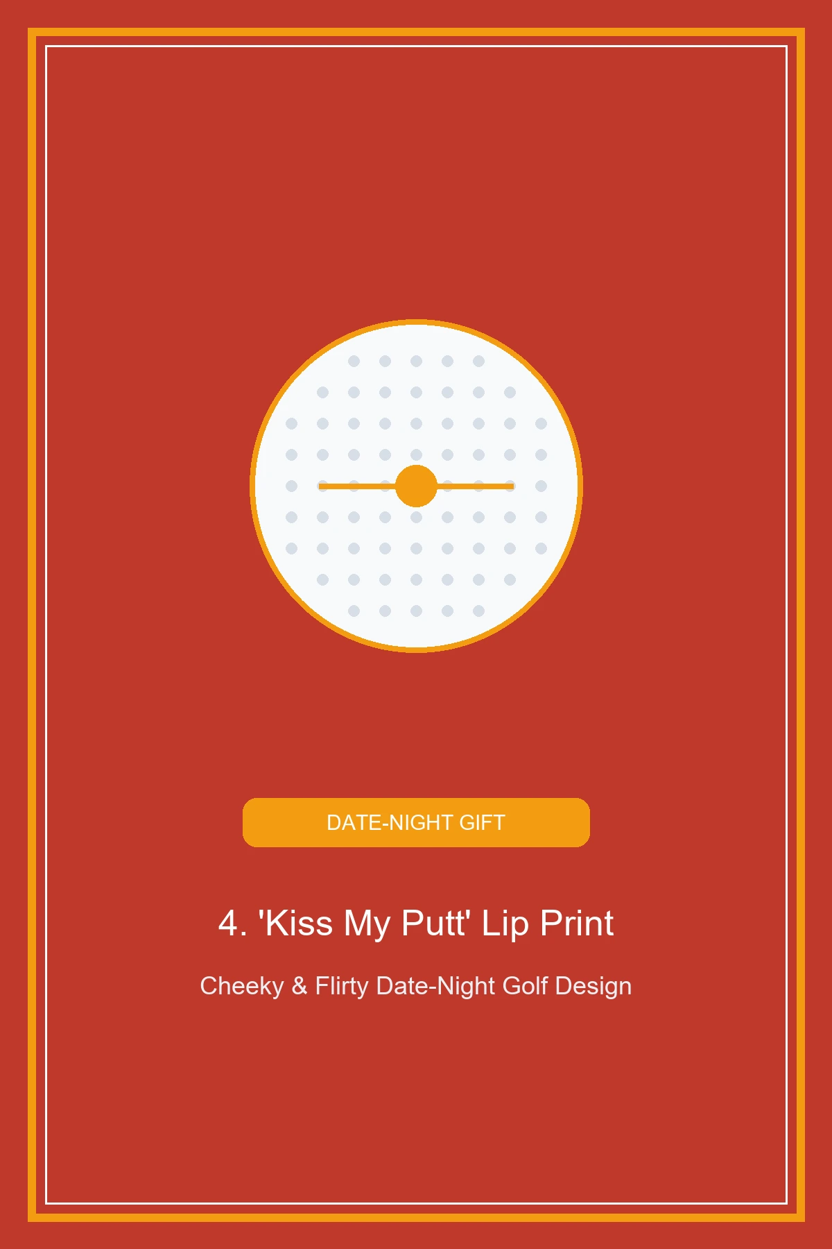 10 Cute DIY Sharpie Golf Ball Designs for Your Boyfriend 5 The 'Kiss My Putt' Lip Print & Target Line for golf ball desings sharpie for boyfriend (AI Generated Image)
